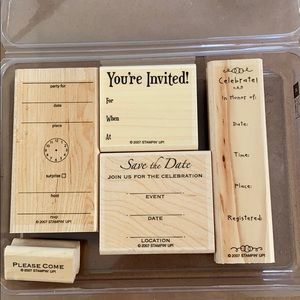 Stampin’ Up! Please Come Stamp Set Invitation & Party Sentiment Stamps